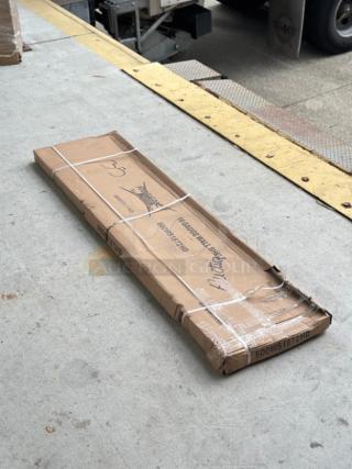 BRAND NEW! Regency 16 Gauge Stainless Steel 18" x 72" Wall Shelf, Model 600WS1872HD, in original packaging, minor box damage.
