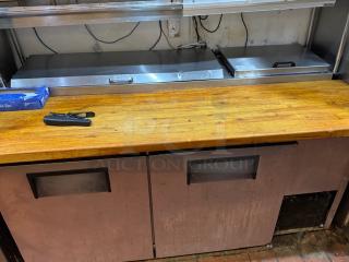 Pizza Prep Table with Wooden Cutting Board, Tested & Working! - Item #1197984