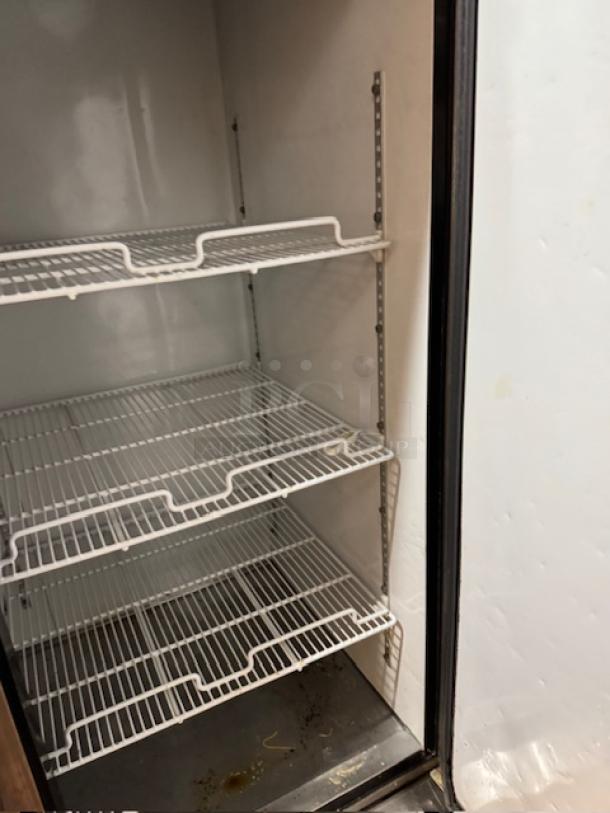 Maxxcold MXSR-49FD 2-door refrigerator, tested and working. Features wire shelves and clean interior. Ideal for commercial use.