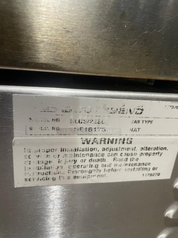 Southbend SL-Series double convection oven, stainless steel, model SLGS/22SC, SN: 15E16175, on casters, with label.