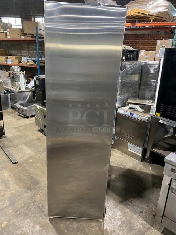 Structural Concepts Oasis Series stainless steel refrigerated display case, Model B42. Vertical view, good condition.