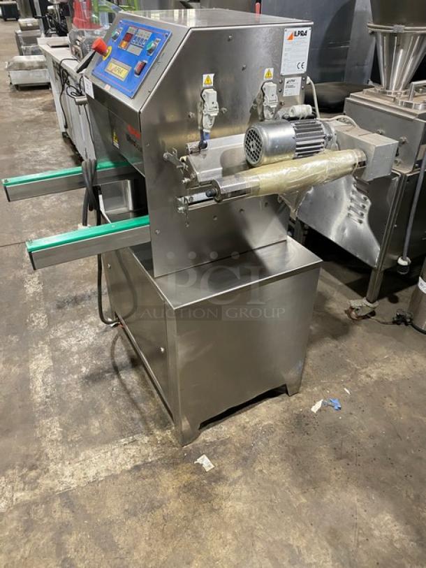 Ilpra Koch UltraSource Series stainless steel vacuum tray sealer, Model 400VG, 220V, on legs, control panel visible.