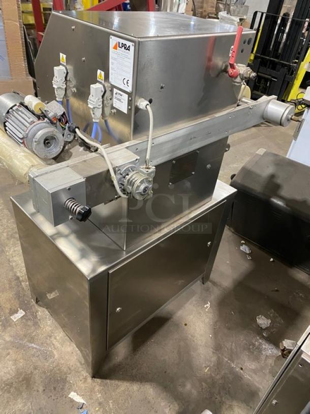 Ilpra Koch UltraSource 400VG stainless steel vacuum tray sealer, model FP7597, electric-powered, 220V, on sturdy legs.