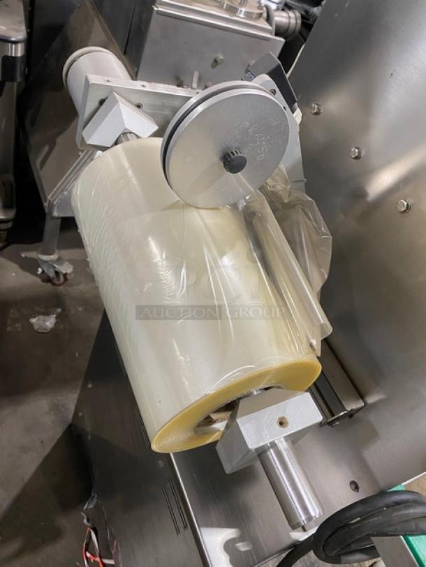 Ilpra Koch 400VG stainless steel vacuum tray sealer, semi-automatic, electric, on legs, visible model FP7597, 220V.