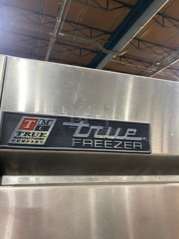 True T-23F Commercial Stainless Steel Single Door Freezer, Energy Star Certified, with poly coated wire rack, SN: 7735473.