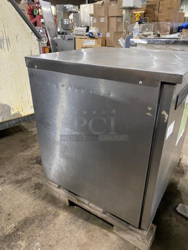 Delfield Enodis Series stainless steel undercounter refrigerator, model 406-STAR2. Single door, 115V, used condition.