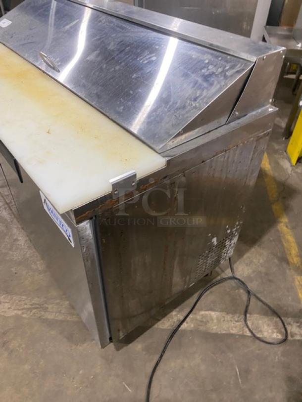 Avantco 60" stainless steel refrigerated bain marie/sandwich prep table, model 178APT60HC. Features casters, 115V, 1Phase.
