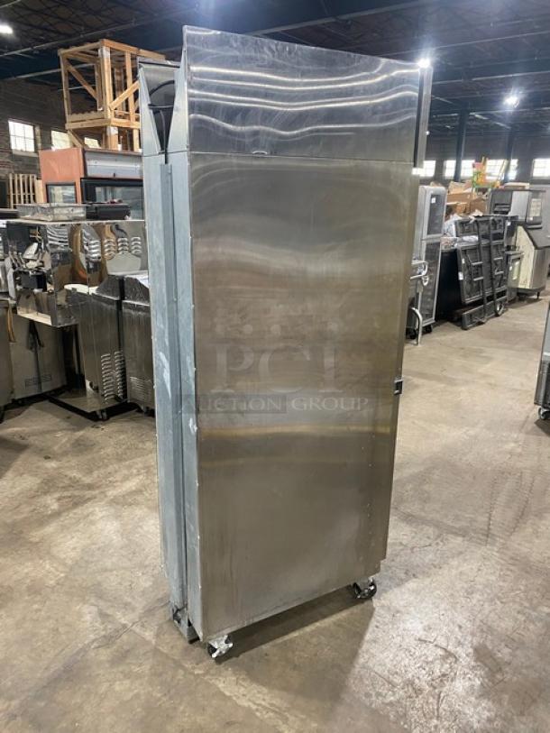 Continental Slim Series One Door Reach-In Freezer, Model DL1F6E, Serial 15459781, on casters, stainless steel, 115V, 1 Phase.