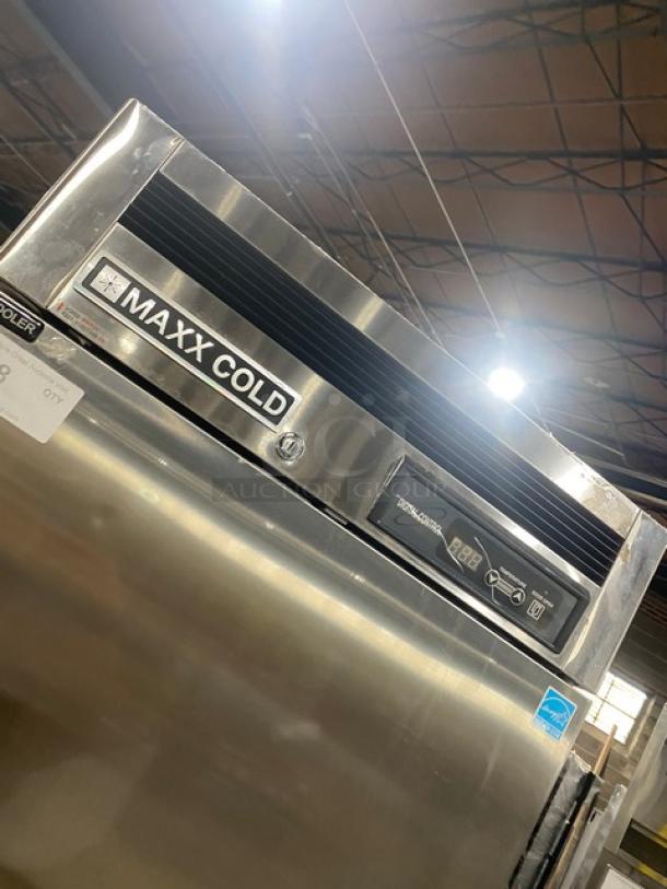 2021 Maxx Cold stainless steel one-door cooler, model MCR23FDHC, with poly-coated racks, on casters, 115V 1 phase.