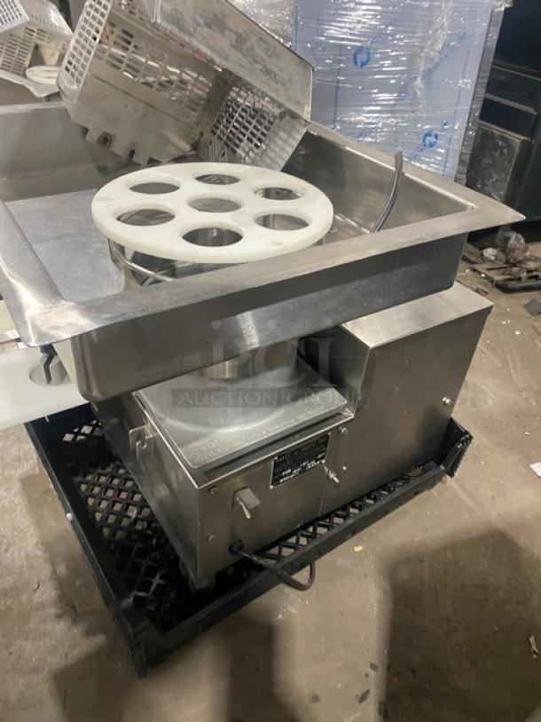 Patty-O-Matic Model 300A stainless steel patty forming machine, 75 lb capacity, electric, working condition.