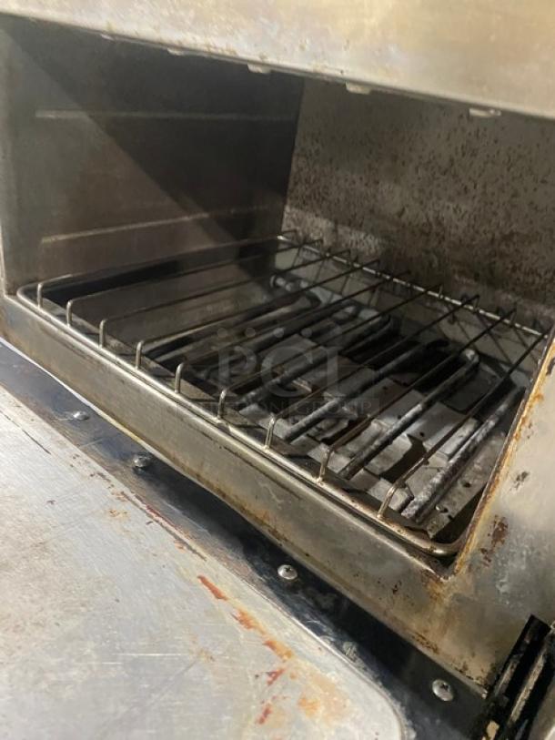 TurboChef NGCD6 Tornado Series countertop rapid cook oven with digital controls, stainless steel, used condition, on legs.