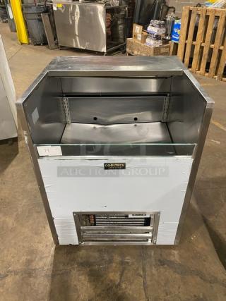 Cooltech stainless steel refrigerated grab-and-go case, 115V, 1 phase, open front, excellent condition, ideal for display.