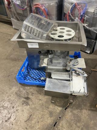 Patty-O-Matic Commercial Stainless Steel Electric Powered Countertop 75 Lb. Automatic Patty Forming Machine! Model: 300A SN: 2817! 115V 1 Phase! WORKING WHEN REMOVED! - Item #1199327