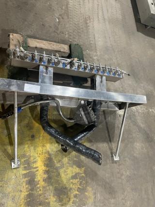 Perlick Wunder-Bar Series 16-tap stainless steel wall-mount bar system with drain tray; commercial-grade, good condition.