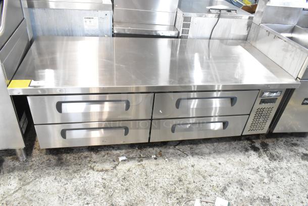 BRAND NEW SCRATCH AND DENT! 2023 Migali C-CB72-76-HC stainless steel 4-drawer chef base, commercial casters, 115V, 1 Phase.