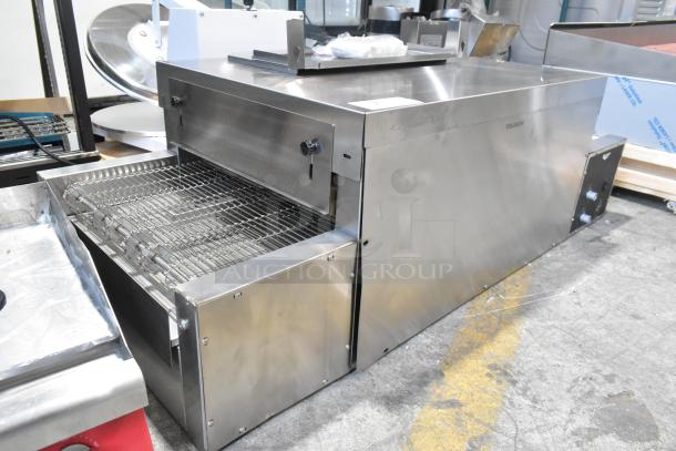 Brand new Vollrath JPO18 ventless conveyor oven, 68" stainless steel, 18" wide belt, left to right operation, 208V, 1 Phase.