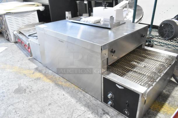 Brand new Vollrath JPO18 ventless countertop conveyor oven with 18" belt, left to right operation, 208V, 1 phase. Scratch and dent.