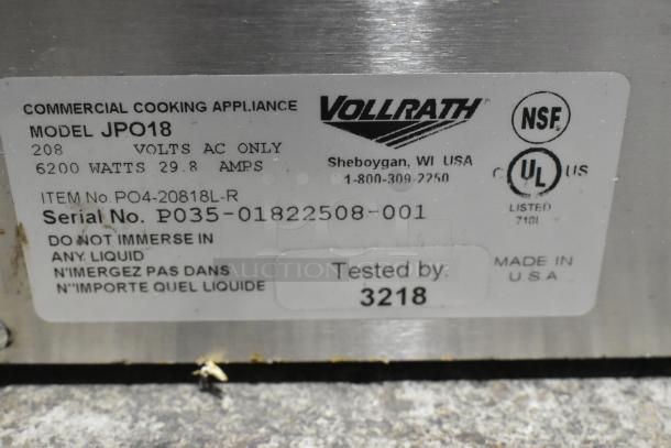BRAND NEW SCRATCH AND DENT Vollrath JPO18 ventless conveyor oven, 18" belt, left to right operation, 208V, 1 phase.