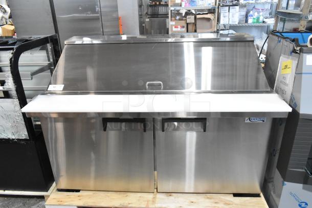 Brand new Avantco 178APT60MHC stainless steel prep table. Scratch and dent model, 2024, 115V, 1-phase, with Mega Top.
