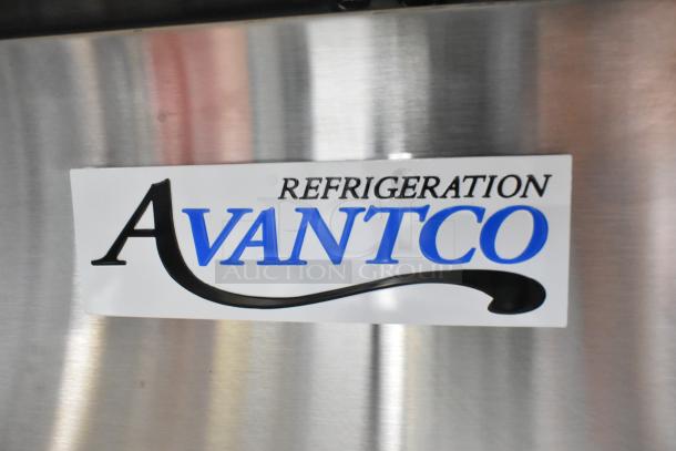 Brand new Avantco 178APT60MHC stainless steel sandwich salad prep table, mega top, 115V, 1 phase, minor scratches.