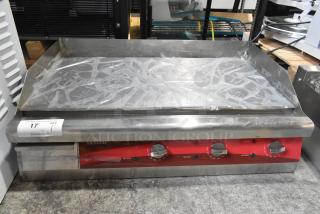 Brand new Avantco 177EG30N stainless steel 30" electric countertop griddle, 208/240V, 1 phase, with scratch and dent.