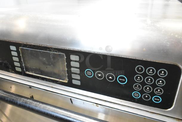 2019 Turbochef i3-DL stainless steel countertop electric conveyor rapid cook oven, 208/240V, 3 phase, digital keypad.