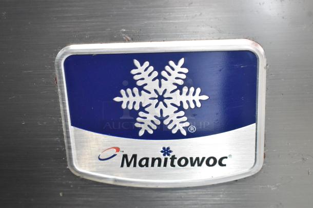 Stainless steel Manitowoc UY09190A-161B commercial ice machine. Features self-contained design, 115V, 1 phase.