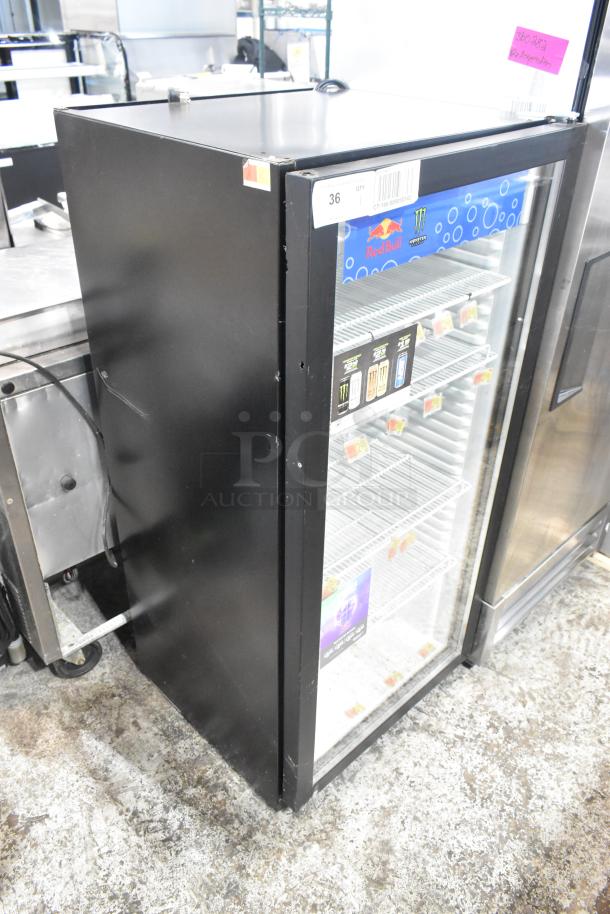 Liebherr VC213263000 metal single door reach-in cooler merchandiser with glass front, 115V, 1 phase, in good condition.
