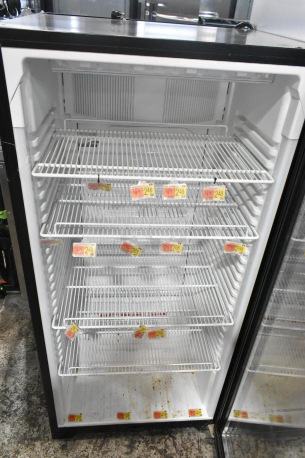 Liebherr VC213263000 metal reach-in cooler, single door, multiple shelves, some wear visible, 115V, 1 phase.