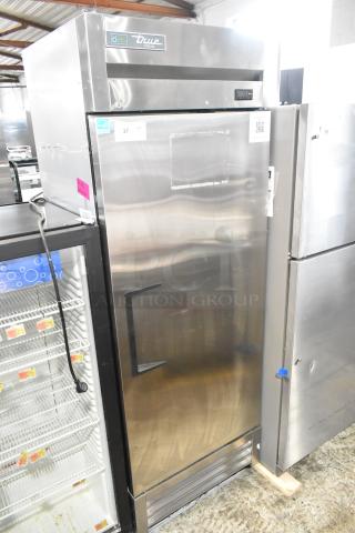 2022 True T-19F-HC stainless steel single door commercial freezer, poly coated racks, 115V, 1 phase, excellent condition.