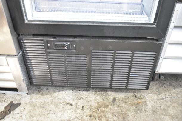 2019 Habco SE18 Metal Commercial Cooler, single door, poly-coated racks, 115V, 1 phase, shown with vents and control panel.
