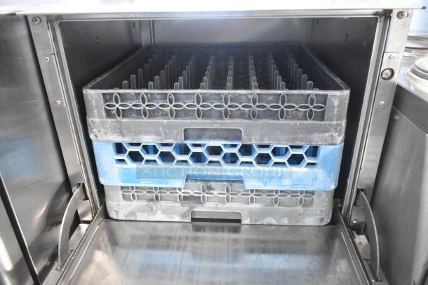 2018 Noble Wareforce UH30-E undercounter dishwasher, stainless steel, shown with open rack. 208/230V, 1 phase.