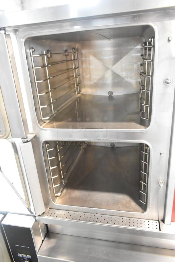 Vulcan VSX24E stainless steel double-deck steam cabinet in clean, good condition. 208V, 3-phase electric model.