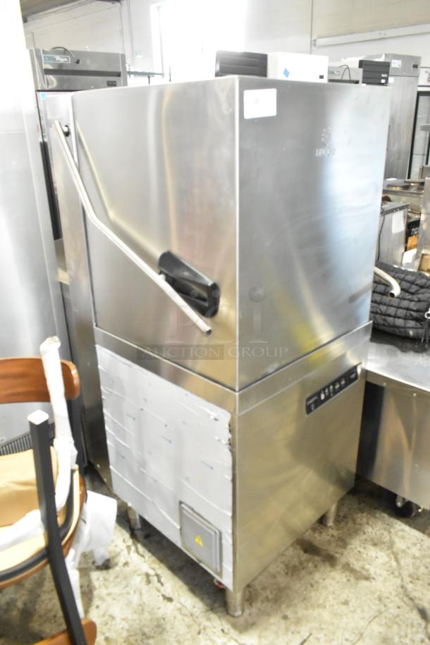 2016 Fagor COP-174W stainless steel commercial pass-through dishwasher, 208-240V, 3 phase, visible control panel.