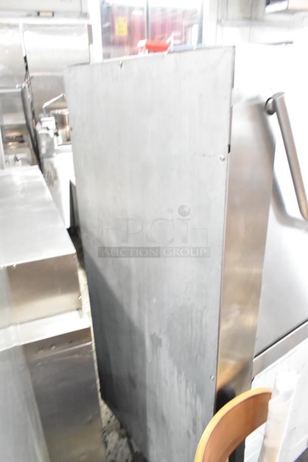 2016 Fagor COP-174W stainless steel commercial dishwasher, 208-240V, 3-phase, straight pass-through design; visible wear.