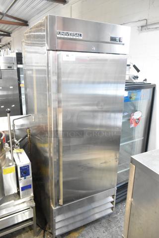 2022 Universal Coolers RIFI-30 stainless steel commercial single-door freezer, poly coated racks, 115V, 1 phase.