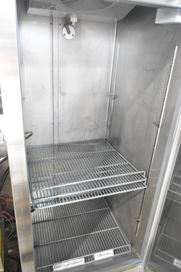 2022 Universal Coolers RIFI-30 stainless steel commercial freezer, single door, poly coated racks, 115V, 1 phase.