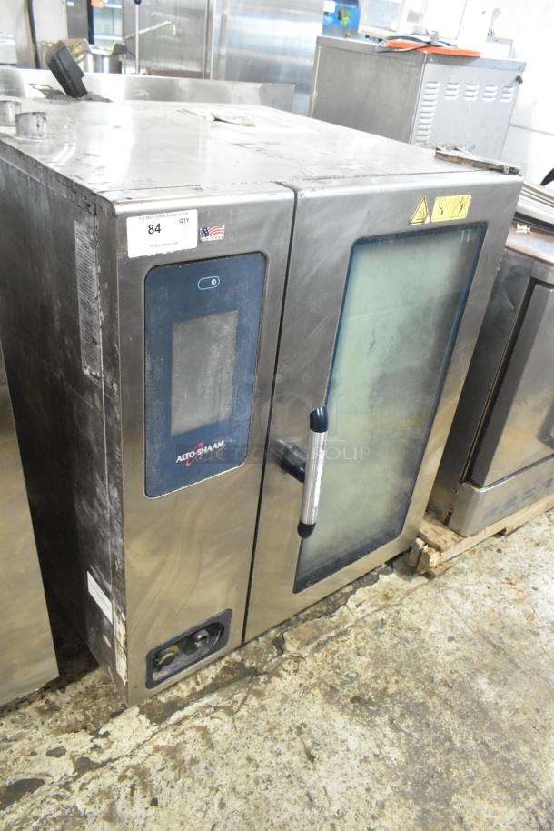 2018 Alto Shaam CTP10-10E stainless steel commercial combi convection oven, electric, 208-240V, 3 phase, visible wear.