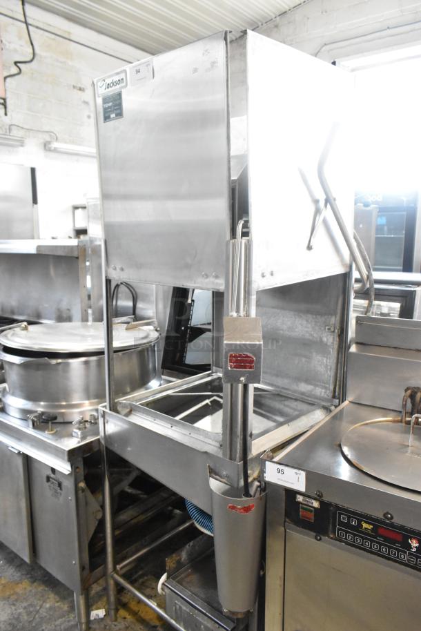 Jackson Conserver XL stainless steel commercial pass-through dishwasher, 115 volts, 1 phase, in good condition.