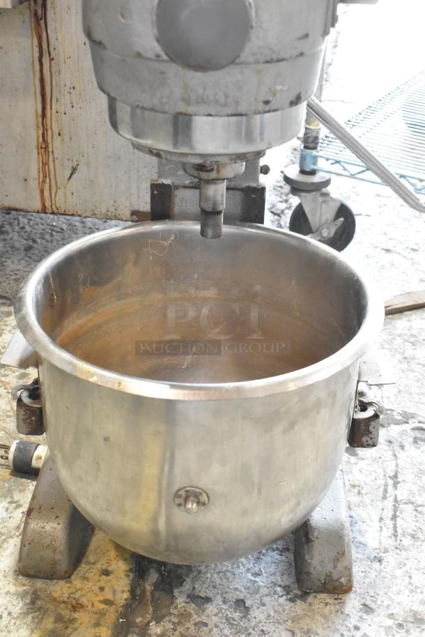 Thunderbird ARM-02 20 Quart planetary mixer with metal bowl, used condition, 115 volts, 1 phase, commercial floor model.