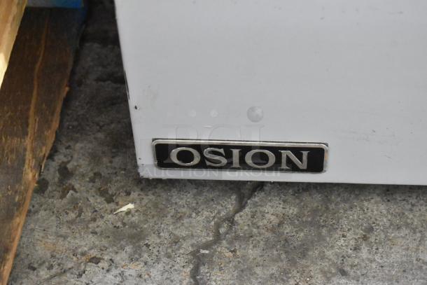 Osion OCM-350 undercounter cooler, stainless steel, commercial use, single door, 115V, 1 phase, logo visible.