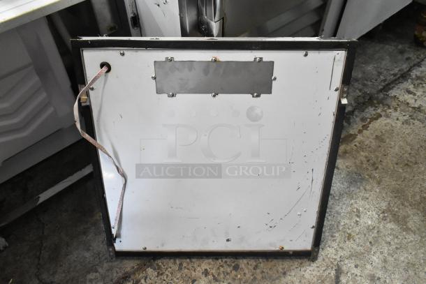 Osion OCM-350 stainless steel undercounter cooler, commercial, single door, 115V, shows some surface wear, back panel view.
