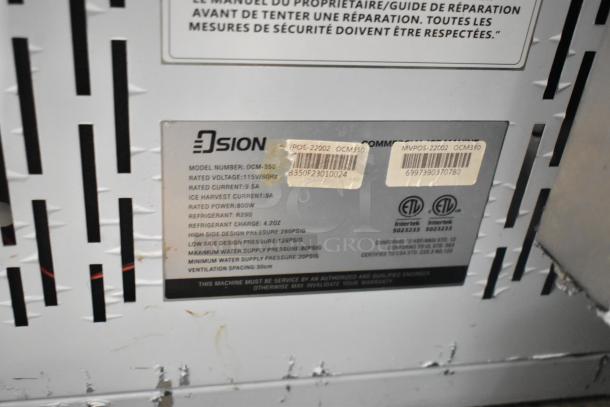 Osion OCM-350 Stainless Steel Undercounter Cooler with model label. 115V, 1 phase. Indications of commercial use.