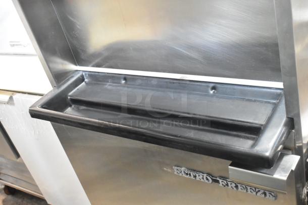 Electro Freeze 88T-CMT-113 stainless steel soft serve machine, two-flavor, twist, water-cooled, on commercial casters.