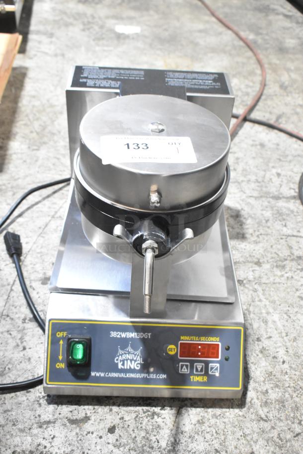 Carnival King 382WBM13DGT Belgian Waffle Maker, stainless steel, digital timer, temperature controls, brand new.