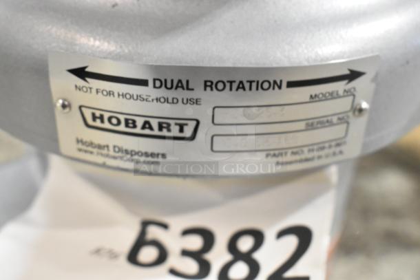 BRAND NEW Hobart FD4/125-3 commercial garbage disposer, 1 1/4 hp, dual rotation, short upper housing, 120/208-240V.