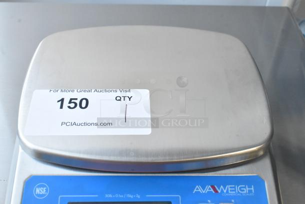 Brand new AvaWeigh 334WPC30SS 30 lb. IP68 waterproof digital portion control scale, scratch and dent condition, with label.