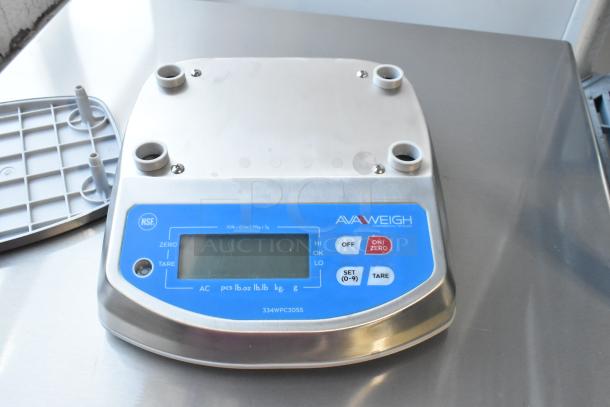 BRAND NEW AvaWeigh 334WPC30SS 30 lb. waterproof digital scale, scratch and dent, IP68, portion control, visible controls.