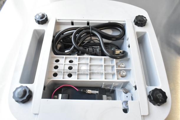 BRAND NEW AvaWeigh 334WPC30SS 30 lb. IP68 waterproof digital scale base, showing internal wiring and components.