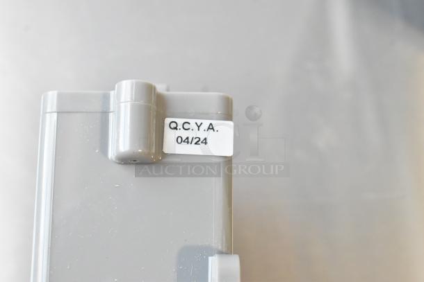 Brand new Delta Faucet DESD-751-BL electronic soap dispenser, matte black finish, scratch and dent condition, QC label 04/24.